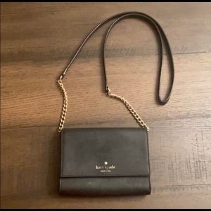 Black Kate Spade crossbody purse